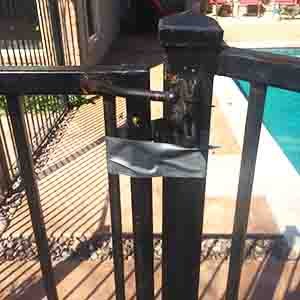duck-taped-gate-;latch