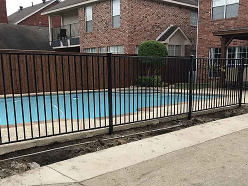 pool safety fence protecting children from pool pool-fence-fairview | fairview-iron-fence-installation |iron-pool-fence